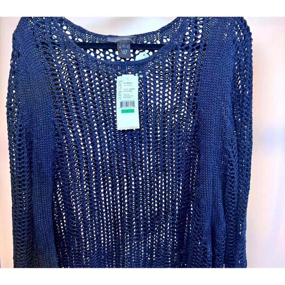 Karen Kane Navy Knit Sweater - ST Tropez Style